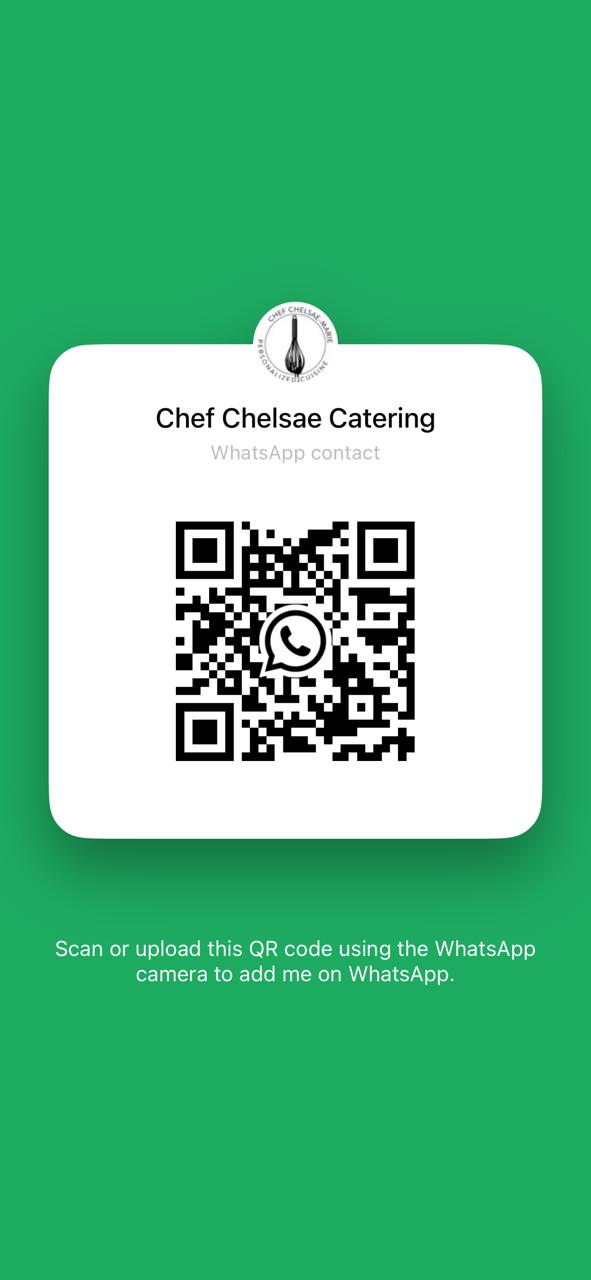 Chef Chelsae Catering WhatsApp contact QR code